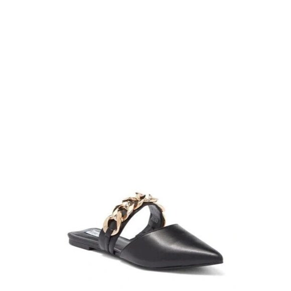 STEVE Madden BNWT "Fancied" Pointy Toe Chain Slip On Mule Women New - Picture 1 of 8